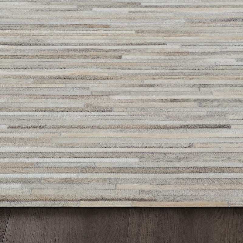 Ben Soleimani South American Cowhide Stripe Hand Woven Rug