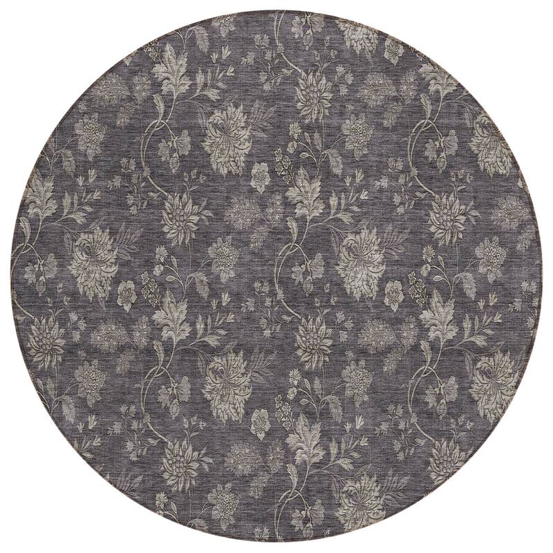 HomeRoots Floral Transitional Rectangle Outdoor Rug