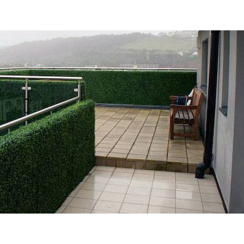 20 in x 20 in Artificial Boxwood Hedge for Outdoor Patio/Deck Privacy - Set of 8pc - Set of 8pc