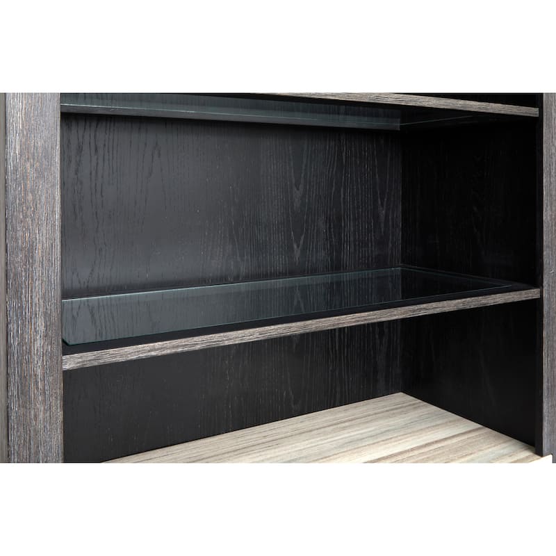 Magnussen Home Plum Creek Ravenwood Black Display Cabinet - 42''W x 18''D x 80''H