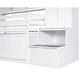 preview thumbnail 15 of 29, Twin Size Wooden Loft Bed with Desk, Drawers and Shelves, White