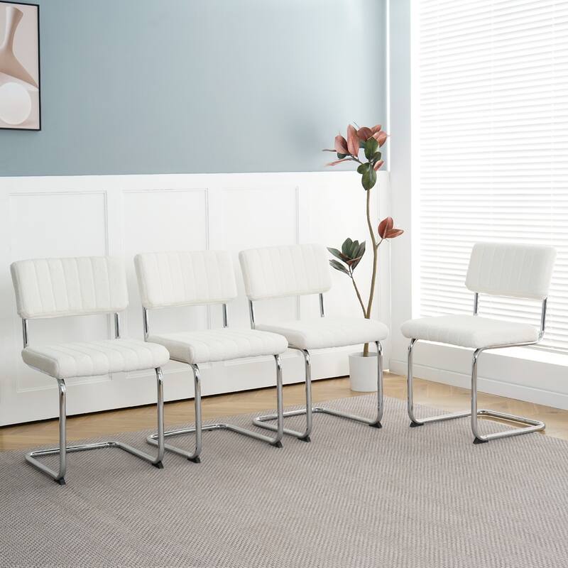 Modern Dining Chair with Metal Legs (Set Of 4)