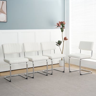 Modern Dining Chair with Metal Legs (Set Of 4)