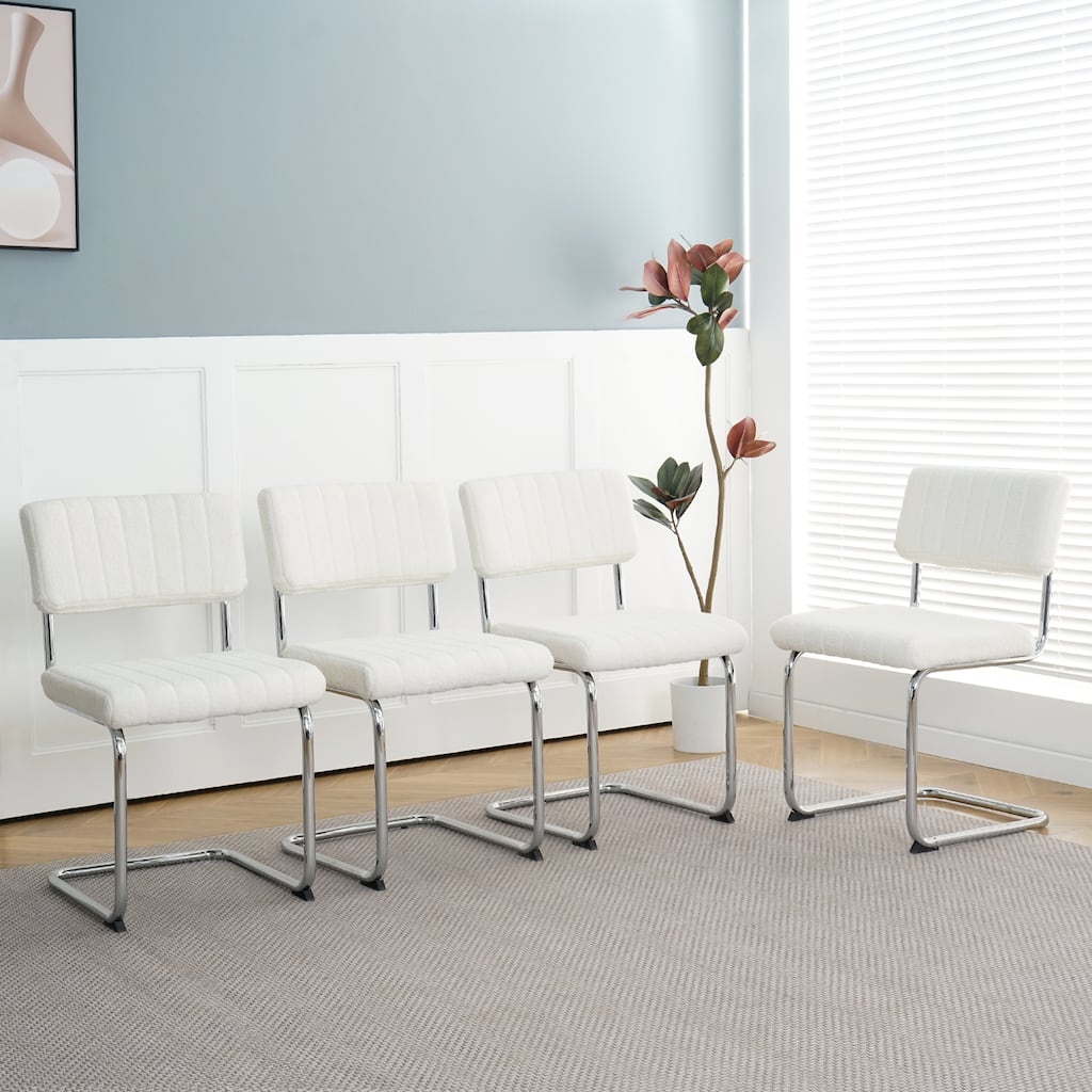 Modern Dining Chair with Metal Legs (Set Of 4)