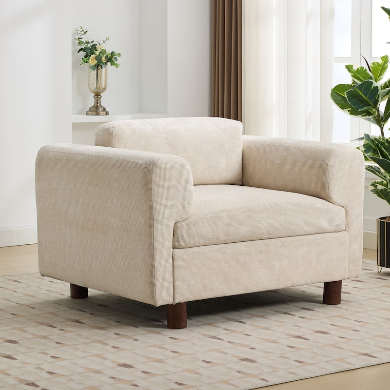45.5" Woven Velvet Accent Chair