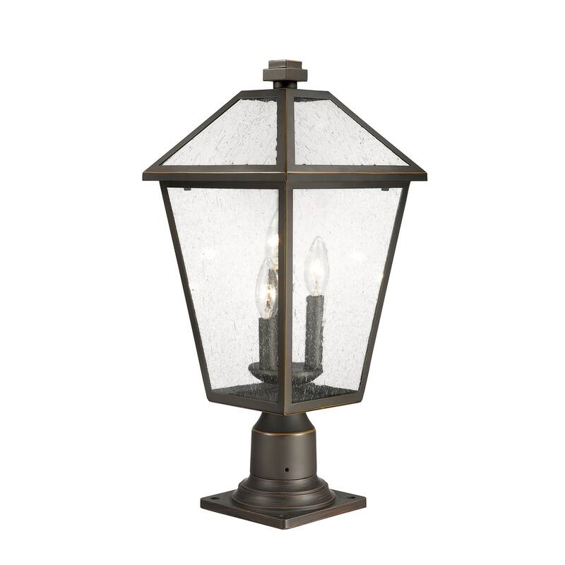 Z-Lite Talbot 3 Light 22" Tall Outdoor Pier Mount Post Light
