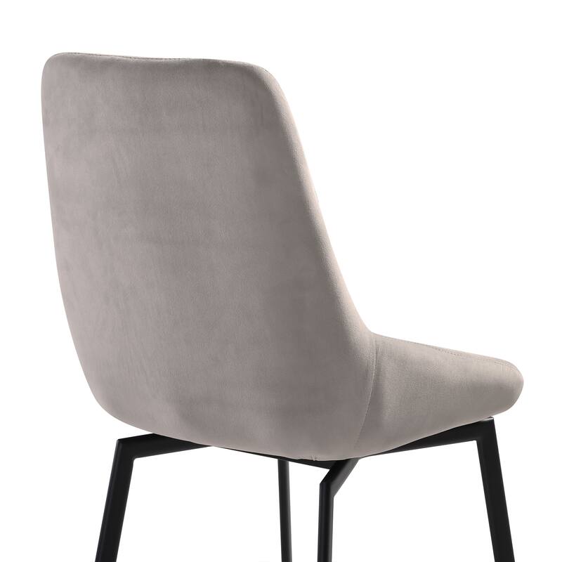 Susie Grey Upholstered Swivel Dining Chairs - Set of 2