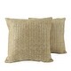 preview thumbnail 2 of 9, Outdoor/Indoor Throw Pillows, Decorative Throw Pillows with Inserts, Simulated Straw Weaving 18"x18" Square Pillows (Set of 2)