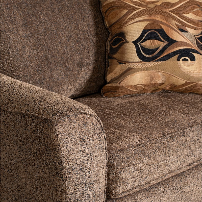 Roundhill Furniture Camero Contemporary Fabric Accent Chair and Ottoman Set