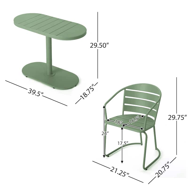 Santa Monica Outdoor 3-Piece Bistro Set by Christopher Knight Home
