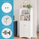 preview thumbnail 4 of 4, Two-Door Tall Kitchen Storage Cabinet with Open Shelves - White