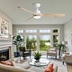 preview thumbnail 70 of 157, YUHAO SylvanAir Modern 52 in. Flush Mount Outdoor/Indoor Ceiling Fan with 3 Solid Wood Blades and DC Reversible Motor