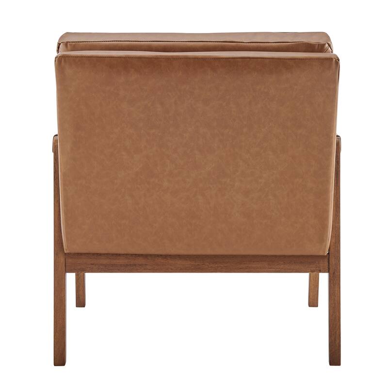 NPD Furniture Colton Fabric/Faux Leather Accent Arm Chair