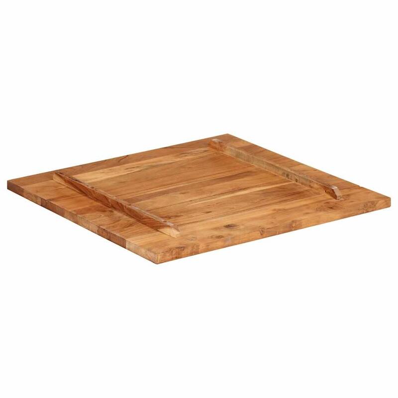 vidaXL Table Top Replacement Board Dining Room Tabletop Solid Wood Acacia - 27.6 x 27.6 x 1.1 in