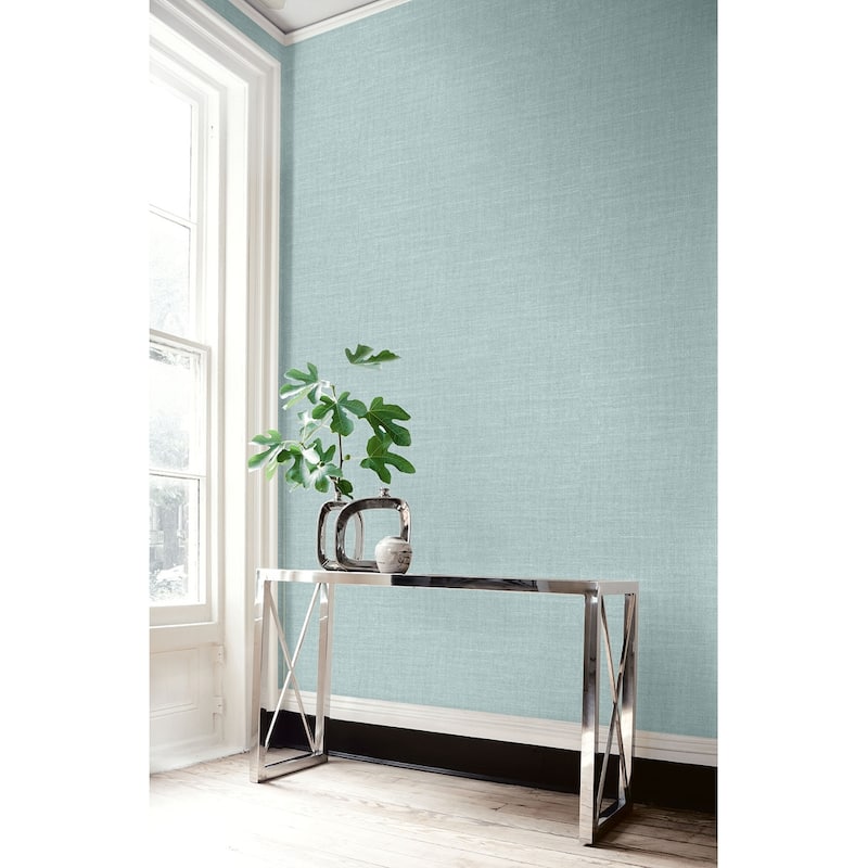 Seabrook Designs Hopsack Embossed Vinyl Unpasted Wallpaper