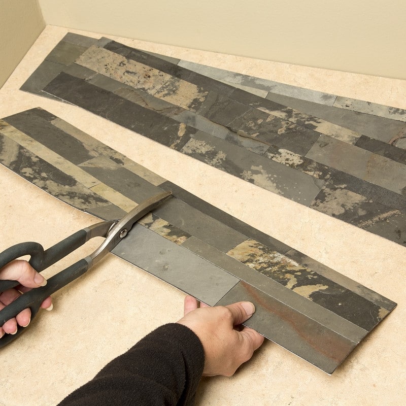 Aspect 6 x 24-inch Medley Slate Peel and Stick Stone Backsplash