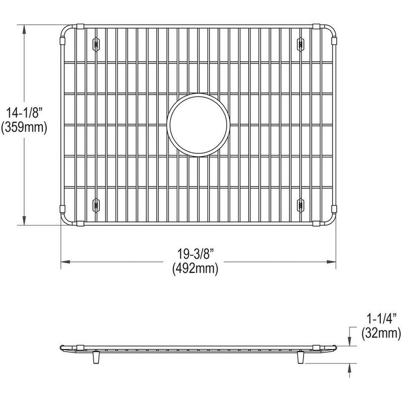 Elkay Crosstown 19-3/8" L x 14-1/8" W Stainless Steel Basin Rack - Stainless Steel