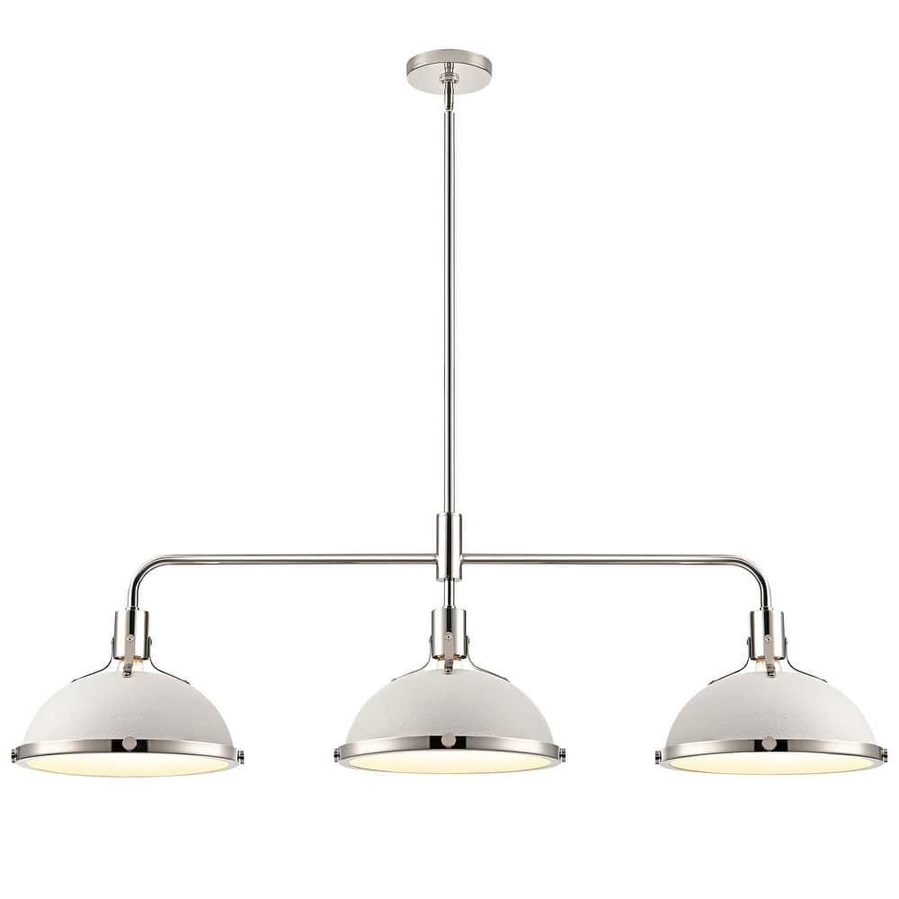 3-Light Farmhouse 3-Light Dome Chandelier Metal Pendant Light