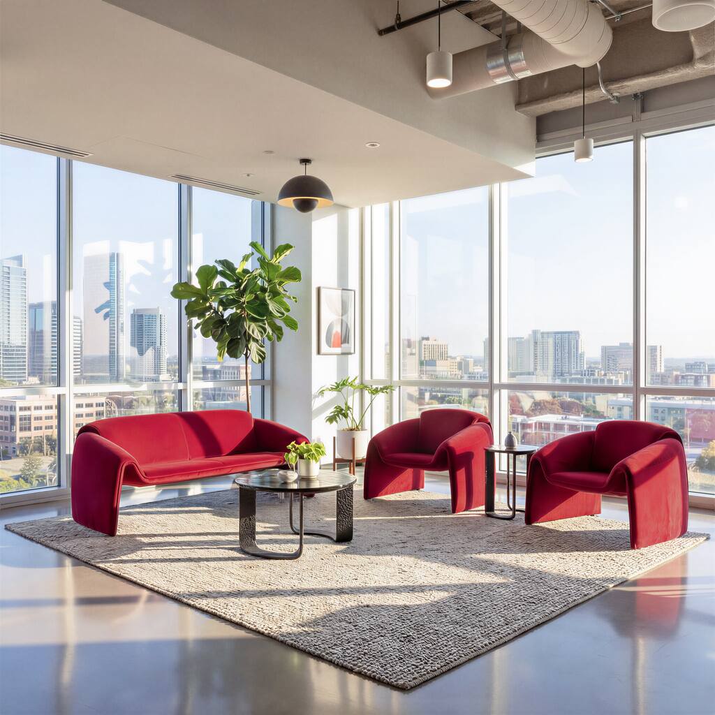 Horten Accent Chair Red