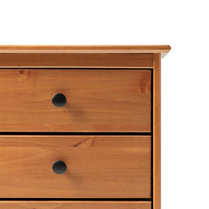 Classic 3-Drawer Solid Wood Nightstand for Living Room, Bedroom and Office