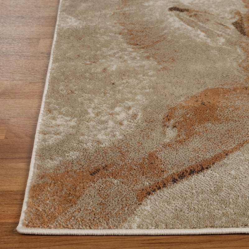 Superior Morwenna Modern Abstract Watercolor Indoor Area Rug or Runner