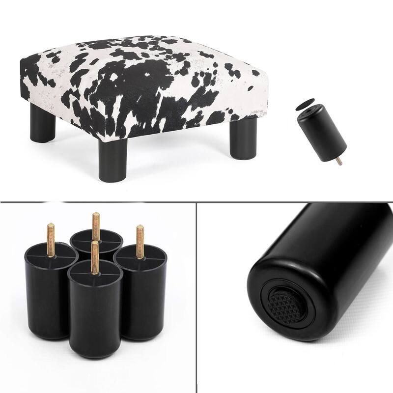 Adeco 15'' Small Ottoman Upholstered Foot Rest