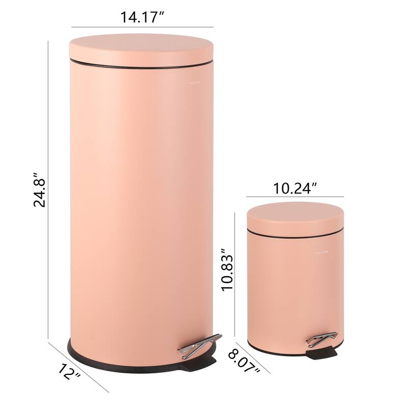 happimess Oscar 8-Gallon Step-Open Trash Can and Mini Trash Can