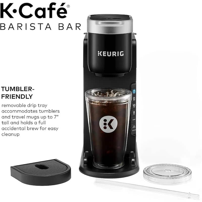Keurig KCBBK86S_E2 K-Café Single Serve Coffee Maker, Black-Certified Refurbished