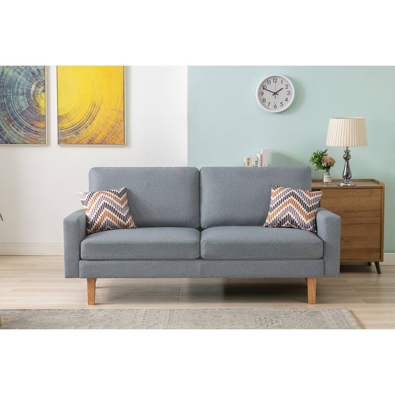 Bahamas Linen Sofa and 2 Chairs with 2 Throw Pillows
