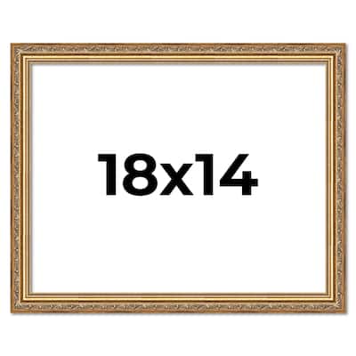 18x14 Frame Red Solid Wood Picture Frame