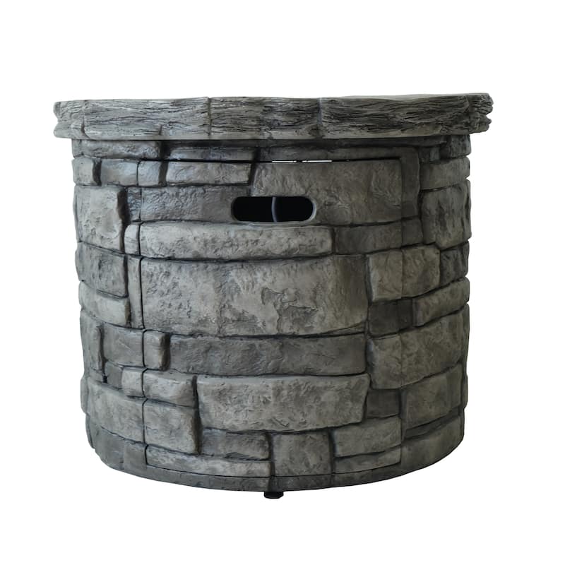 Angeles Grey Outdoor Circular Fire Pit by Christopher Knight Home
