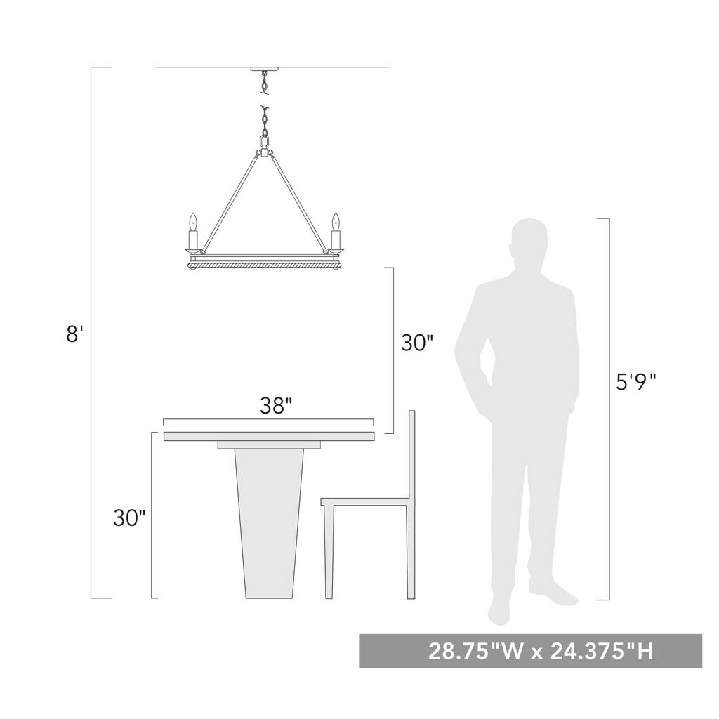 Stokes 5 Light Chandelier - 31x24.375"
