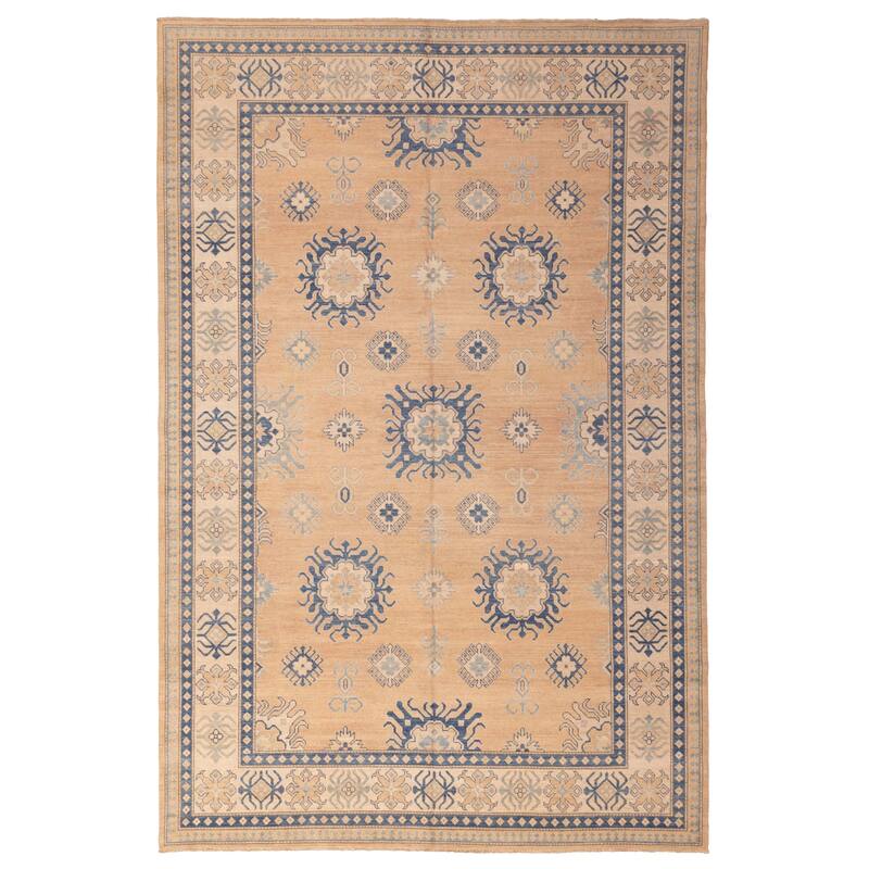 ECARPETGALLERY Hand-knotted Finest Ghazni Tan Wool Rug - 9'4 x 13'8