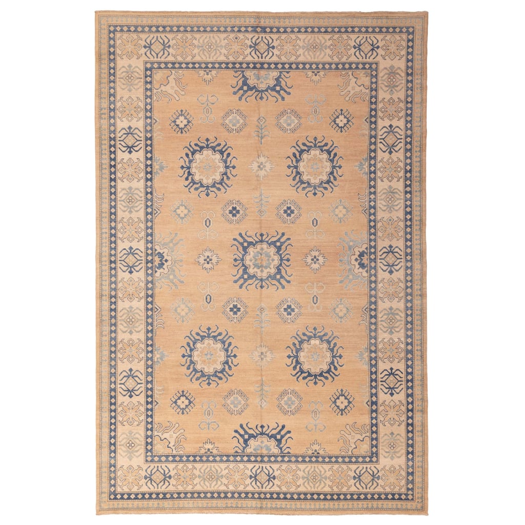ECARPETGALLERY Hand-knotted Finest Ghazni Tan Wool Rug - 9'4 x 13'8