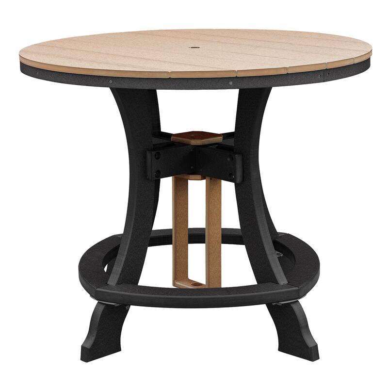 American Furniture Classics Counter Height Round Table in Cedar with Black Base - N/A