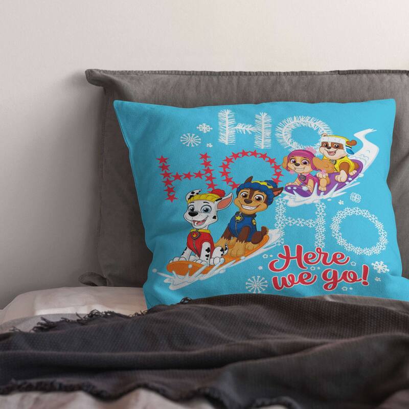 Nickelodeon Paw Patrol Ho Ho Here We Go 18 Inch Throw Pillow
