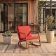 preview thumbnail 5 of 89, SAFAVIEH Outdoor Patio Furniture Vernon Rocking Chair w/ Cushion - 25.6" W x 37.7" D x 30.7" H