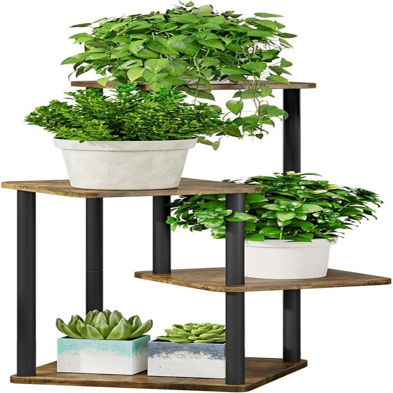 Plant Stand 4 Tier Black (4 Tier-Black)