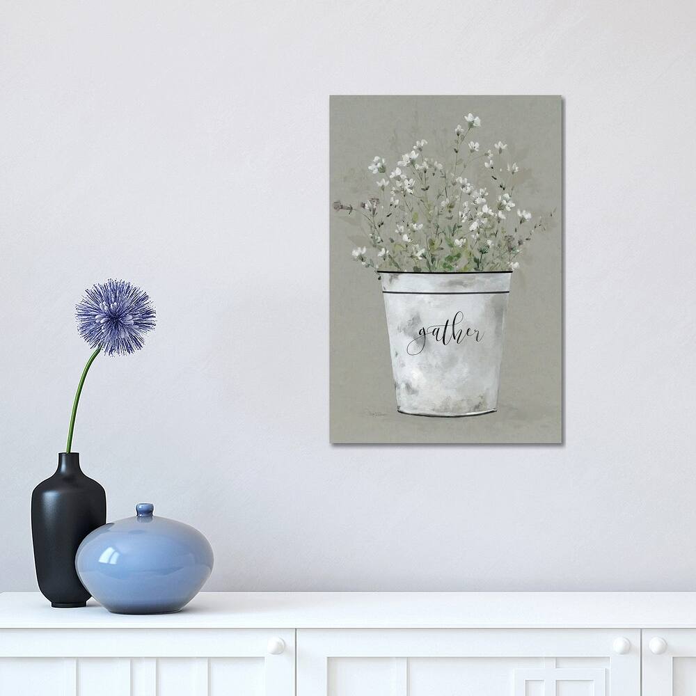 iCanvas "Bouquet of Grace Bucket Gather" by Carol Robinson Canvas Print
