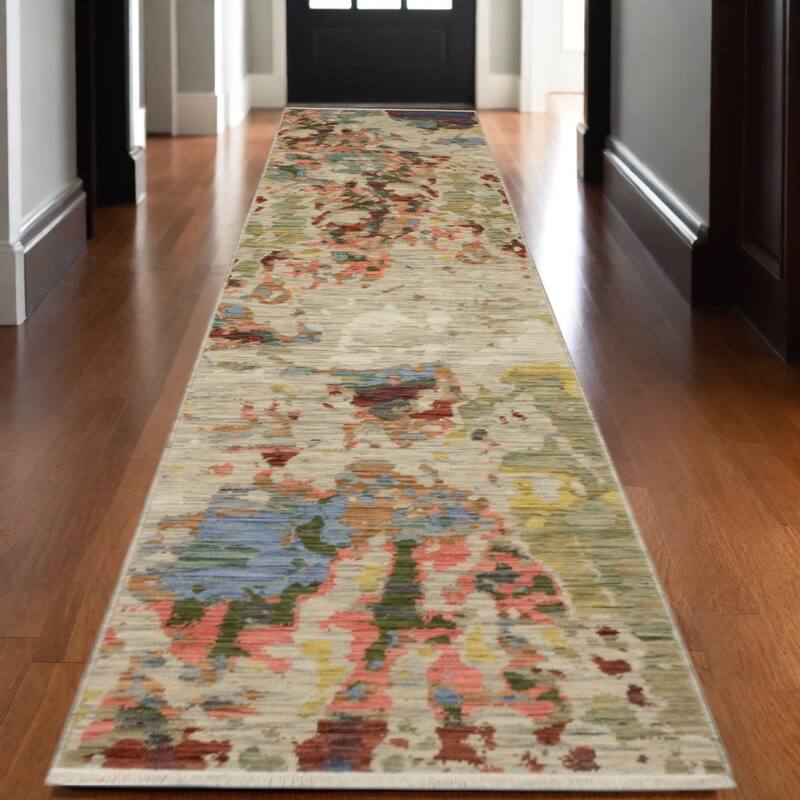 HomeRootsAbstract Modern Rectangle Area Rug - 145.67' X '30.71' X '0.32