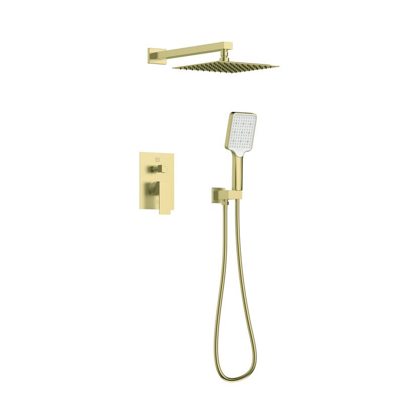 Indigo Home Complete Shower Faucet System with Rough-in Valve - Brushed Gold
