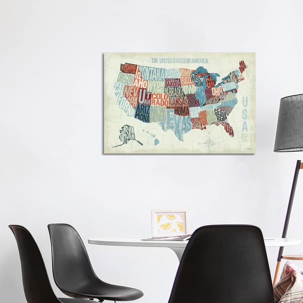 iCanvas "USA Modern Blue " by Michael Mullan Canvas Print