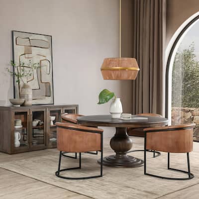 Classic Home Brookside 60" Round Dining Table in Cocoa Brown - 60Wx60Dx30H