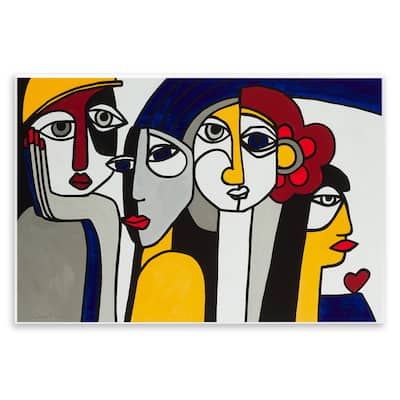 Stupell Primary Hues Faces Portrait Wall Plaque Art Design By Ruth Fromstein