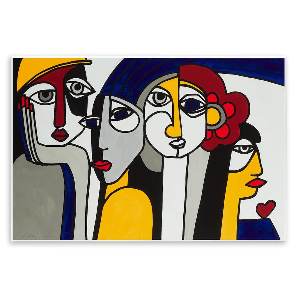 Stupell Primary Hues Faces Portrait Wall Plaque Art Design By Ruth Fromstein