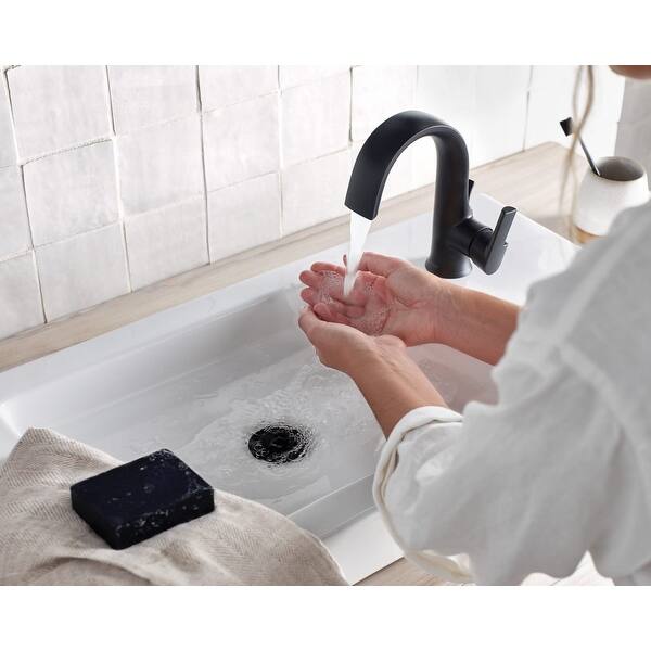 Moen S6910 Doux 1 2 Gpm Single Hole Bathroom Faucet With Pop Up Drain On Sale Overstock 25655801