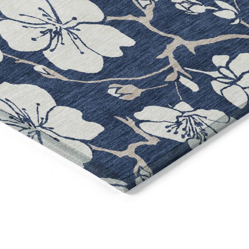 HomeRoots Floral Transitional Rectangle Outdoor Rug