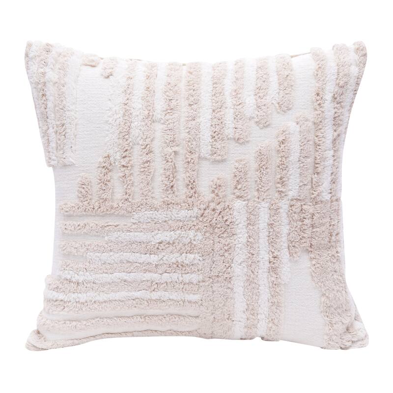 Sevita Stacy Garcia Abstract Geometric Shag Decorative Throw Pillow