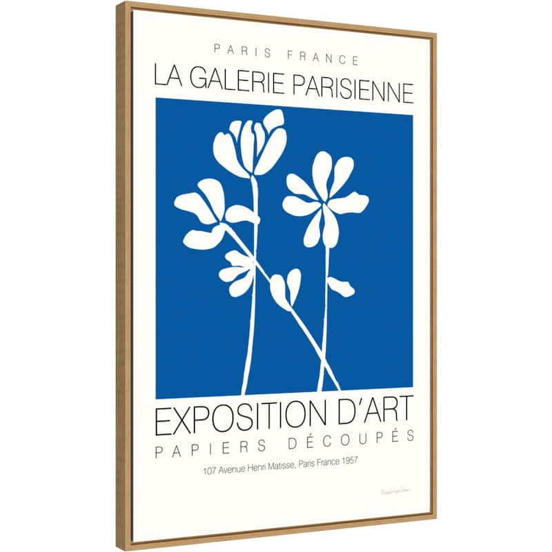 Fleurs de Matisse II by Mercedes Lopez Charro Framed Canvas Wall Art Print - Sylvie Maple