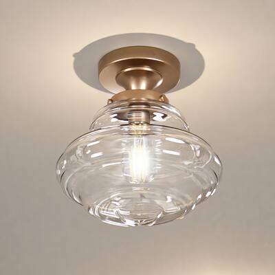 Luxury Modern Farmhouse Ceiling Light, 12H x 12W, with European Style, Brushed Brass, BWB2301 by Urban Ambiance